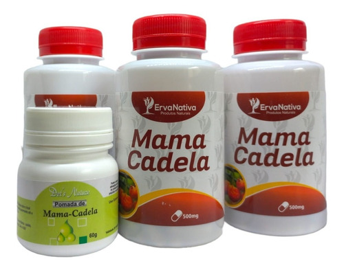 Kit Pomada Cipó São João Mamacadela E Capsulas Mamacadela