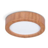 Plafon  Panel Led Circular Redondo Madera Roble Nordico