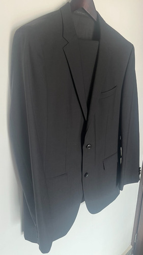 Traje Hugo Boss 40 L Negro 2 Pzas 2 Botones Recto