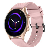 Reloj Inteligente Smartwatch Zeblaze Btalk 2 Lite, Color De Correa Rosa, Color Negro, Color De Bisel, Diseño De Correa Milanés