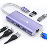 Hub Usb C, Adaptador Usb C Hdmi Ethernet De 1000m, Puer...