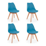 Conjunto 04 Cadeiras Eames Wood Leda Design