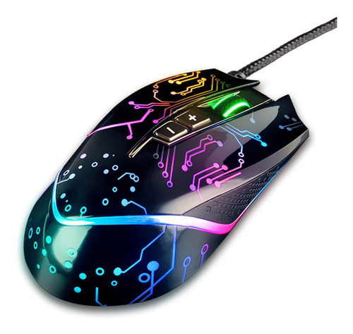 Mouse Gamer Alambrico Led Iluminado Optico Usb Ergonomico