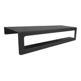 Organizador Toallero De Baño P Ducha 46cm Acero Negro Mate