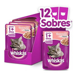 Alimento Whiskas Para Gato Sabor Salmón Salsa Sobre 85g X12u