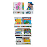 Prateleira Infantil Para Livros Montessoriano 60cm - 4 Peças