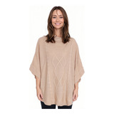 Sweater Mujer Poncho Beige Fashion's Park