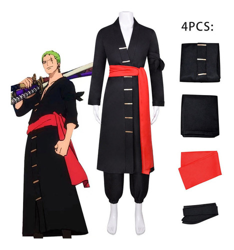 Disfraz Cosplay One Piece Roronoa Zoro Halloween For Hombre