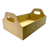 4 Cajas 26cm X 16cm X 6cm De Madera Mdf Con Agarradera Chica