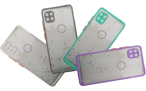 Funda Tpu Refrozada Brillos Para Motorola Moto G9 Power