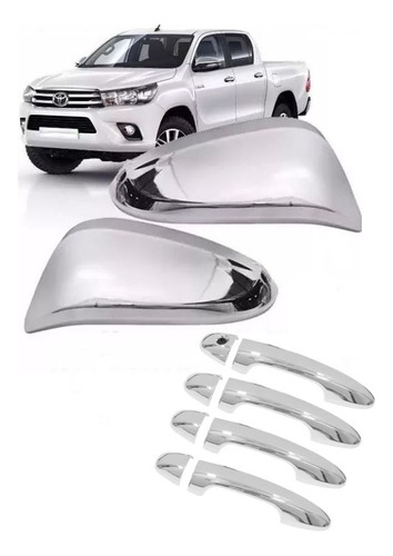 Kit Cubre Espejos Y Cubre Manijas Hilux 2016 2017 2018 2019