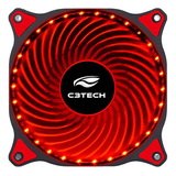 Cooler Fan C3tech Storm F7-l130rd, Led Vermelho, 1200 Rpm