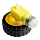 Motorreductor 3v-9v Con Llanta 65mm / Motor Con Caja