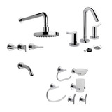 Griferia Baño Libby Fv 103/39 + 207/39 Libby + Kit Accesorio