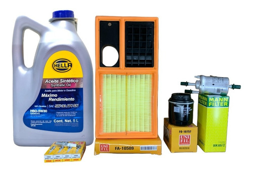 Kit Afinación Vento 1.6 2013-2019 Aceite 5w30 Bujias Filtro 