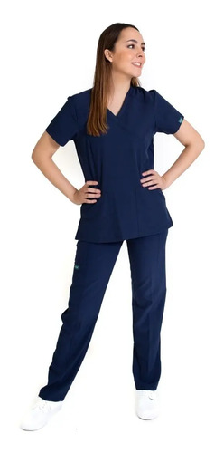 Conjunto Uniforme Medico Quirurgico Dama Stretch Azul Marino | Meses sin interés
