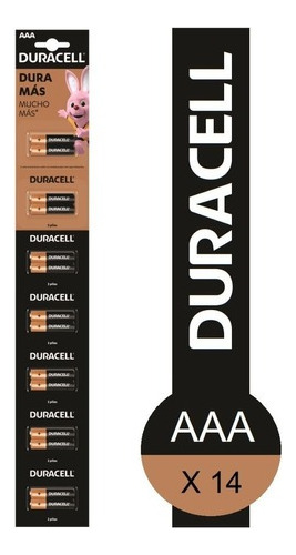 Duracell Pilas Aaa Alcalina Pack X 14 Unidades