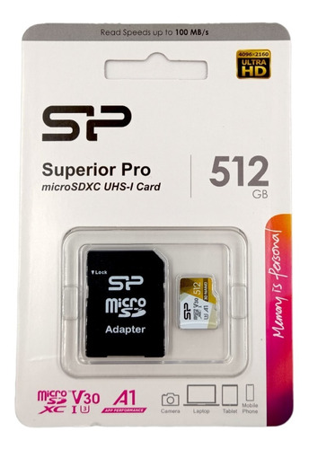 Silicon Power ® Tarjeta Memoria Micro Sdxc 512gb V30 Cl 3 Ev