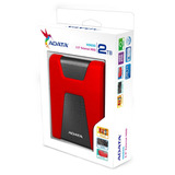 Disco Duro Externo Adata Hd650 Dash Drive 2tb Usb 3.1 Rojo