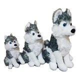 Perro Siberiano De Peluche 52cm Color Único