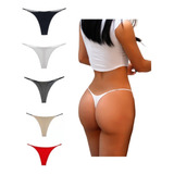 Pack De 5 Tangas Sexy De Cintura Baja Para Mujer