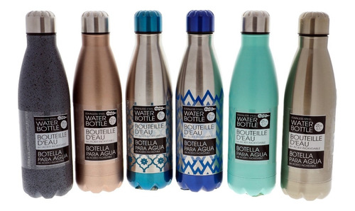 Botella De Agua En Acero Inoxidable - Color Surtido × 700ml