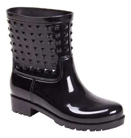 Bota De Lluvia Gummi Modelo Wellington Glam Mujer