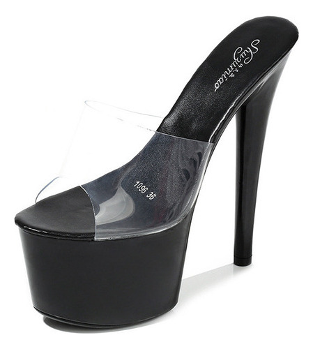 Tacones Ultra Ltos Plataforma Stiletto Impermeable De 17cm