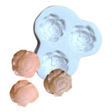 Forma Molde Silicone Sabonete - Mini Rosas C/ 3 Cavidades