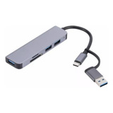 Hub Usb -c 3.0 Adaptador Multipuerto 6 En 1 Para Mac Macbook