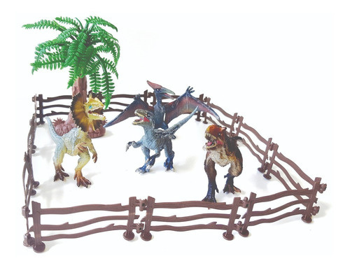 Jurassic World Figuras X4 Dinosaurios 12cm + Accesorios