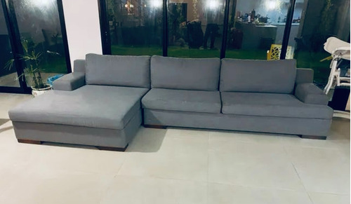 Sofá Sierra Modular Com Chaise Em Linho Nobre. 5 Lugares