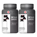 2x Bcaa 2400 - 60 Cápsulas - Max Titanium Sabor Natural