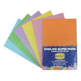 Estuche De Goma Eva Glitter Hand 20x30cm