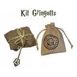 Kit Gringotts - Contenido Bóveda 713 Llave Y Saco De Monedas