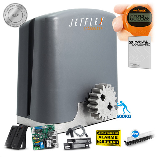 Kit Motor Ppa Dz Rio 1/3 Rápido 6m Crem Portão 500kg Jetflex