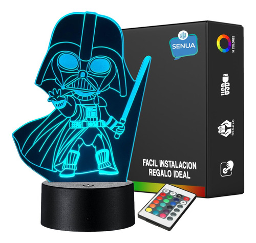 Lámpara De Noche 3d Star Wars Darth Vader Holograma Regalo