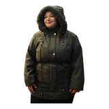 Parka Feminina Plus Size Inverno Forrada Pelinhos Blusa Frio