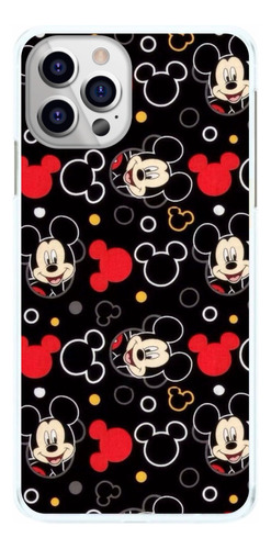 Capinha Mickey Fundo Preto Rostos Mickeys Capa De Celular