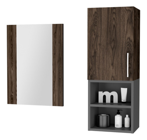 Espejo Flotante +mueble Auxiliar Madrid - Coñac