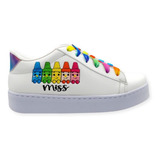 Tenis Bordado De Miss Crayolas