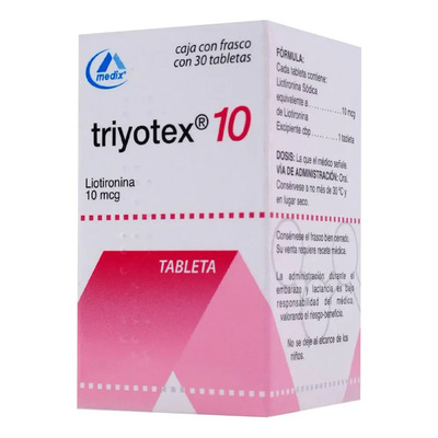 Triyotex Tabletas 10 Mcg, 30 Tabletas | MercadoLibre