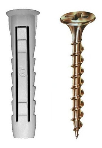 Tarugo Espiga Py 6mm Con Tope + Tornillo 4x40 X 100 Unidades