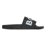 Sandalia Hugo Boss Bay It Negro/blanco De Hombre  Originales