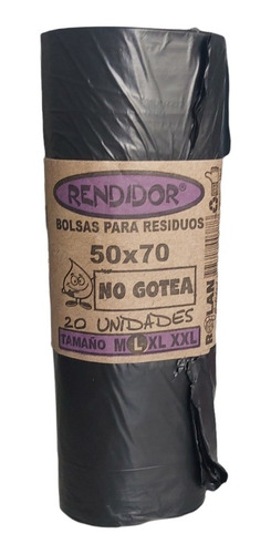 Bolsas Residuo Consorcio Basura Negras Rolan 50x70 