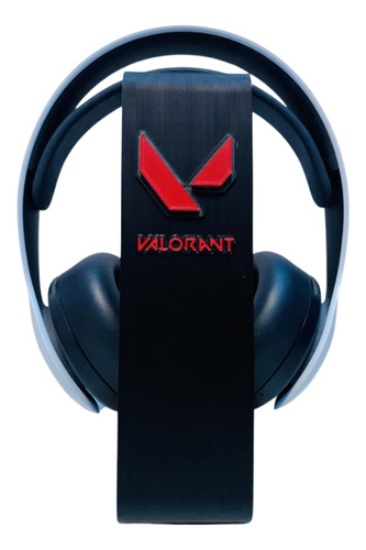 Suporte Headset Gamer Over-ear Valorant Preto