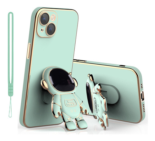 Funda Para iPhone Silicona + Soporte Astronauta + Correas