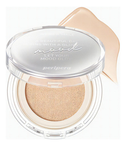 Peripera Mood Vegan Glow Cushion Spf 50+ Pa++++ Tono 02 Ivory