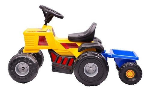 Tractor A Batería Para Niños Rodacross Tractorcross  Color Amarillo 220v-230v