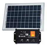 Pack Panel Fotovoltaico 10w + Regulador Solar - Enertik